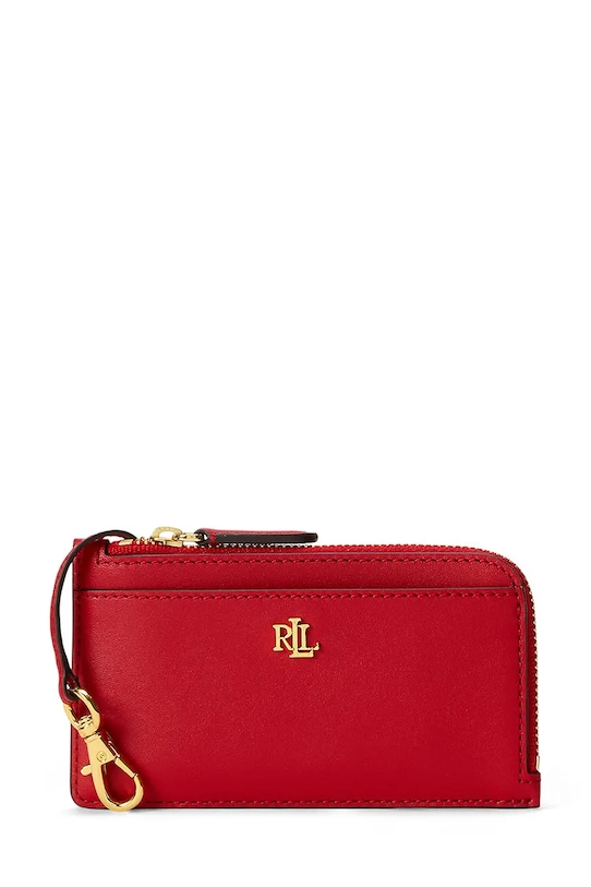 Lauren Ralph Lauren portfel damski skórzany czerwony 432P10421
