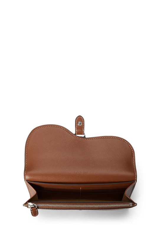 Akcesoria Lauren Ralph Lauren portfel damski skórzany 432P10425 brązowy