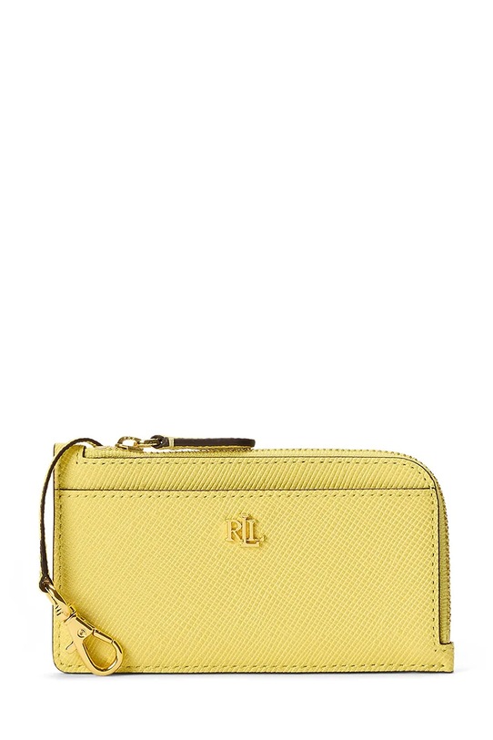 Lauren Ralph Lauren portfel damski skórzany żółty 432P10422