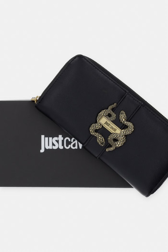 Just Cavalli portfel damski z imitacji skóry 80RA5PA1.ZSA89 czarny