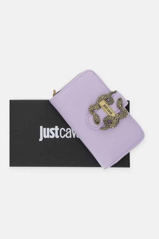 Just Cavalli portfel damski z imitacji skóry 80RA5PA4.ZSA89 fioletowy