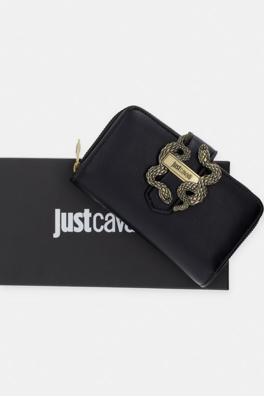 Just Cavalli portfel damski z imitacji skóry 80RA5PA4.ZSA89 czarny