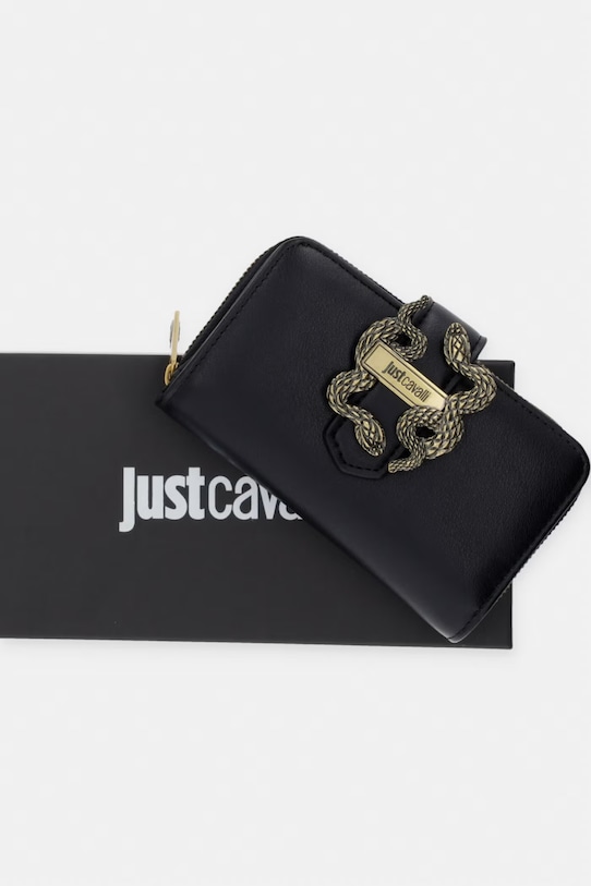 Just Cavalli portfel damski z imitacji skóry 80RA5PA4.ZSA89 czarny