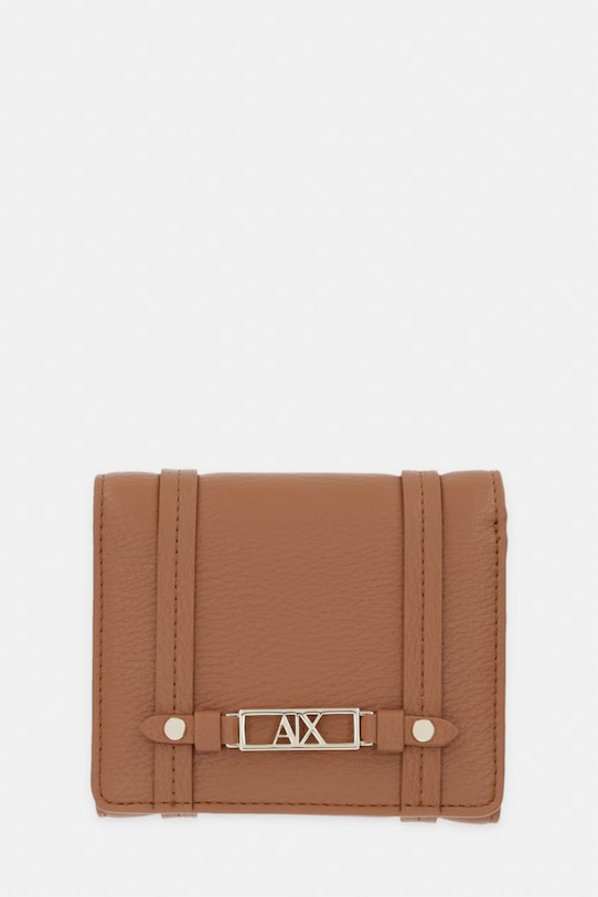 Armani Exchange Дамски портфейл от имитация на кожа кафяв XW002613.AF15632