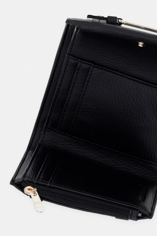 Аксесоари Armani Exchange дамски портфейл от имитация на кожа XW002613.AF15632 черен