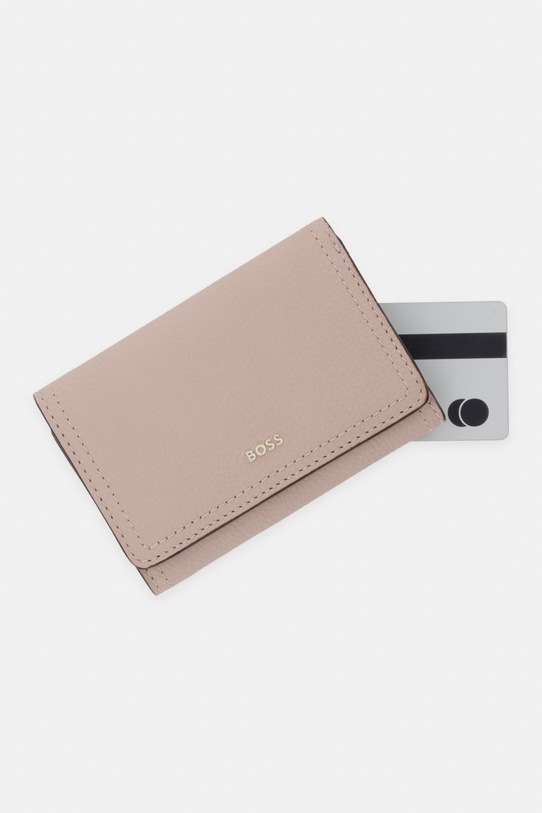 BOSS portfel damski skórzany Lenah Flap SM Wallet różowy 50563423