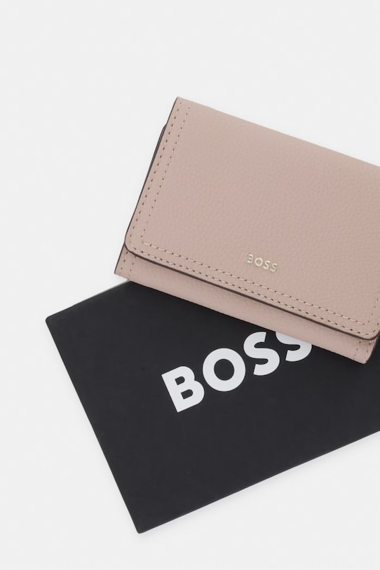 BOSS portafoglio da donna in pelle Lenah Flap SM Wallet 50563423 rosa