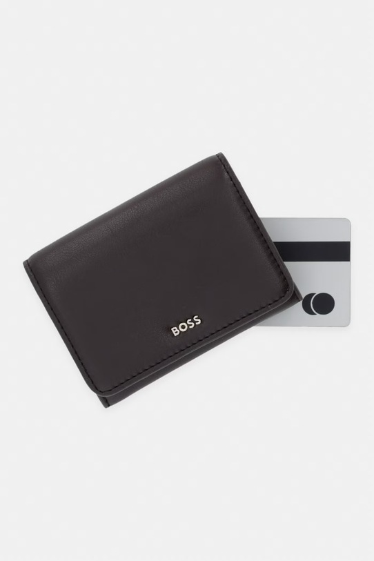 BOSS portafoglio da donna in pelle NUMAH Flap Cardholde marrone 50564186