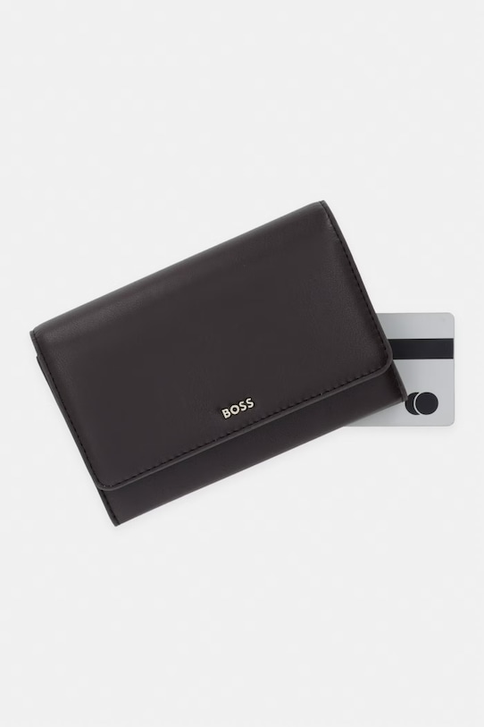 BOSS pénztárca női bőr NUMAH SM Continental barna 50564194