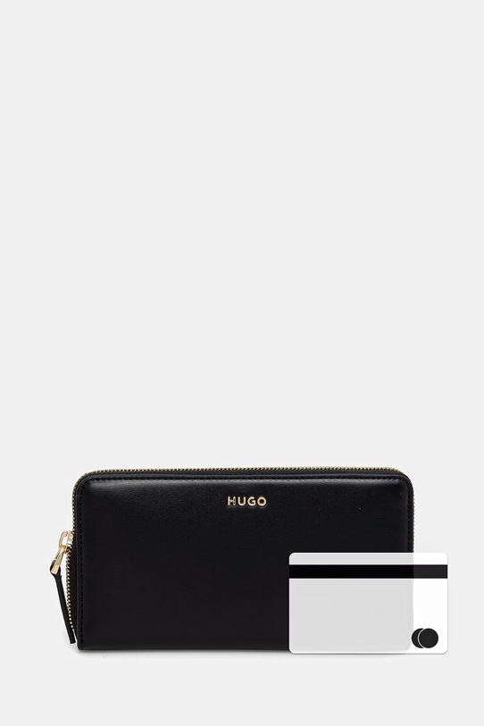 HUGO portofel pentru femei Syndra_Wallet Zip Ar negru 50563014