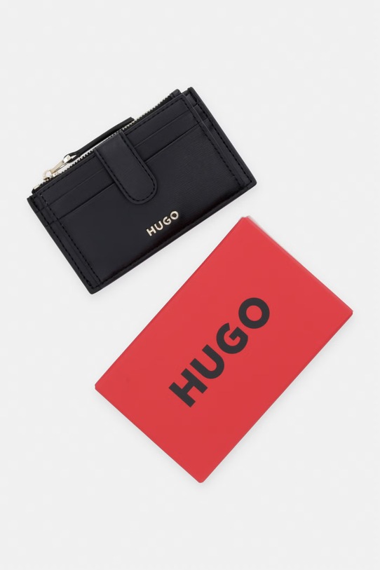 HUGO portfel damski Syndra_Card Holder 50563032 czarny