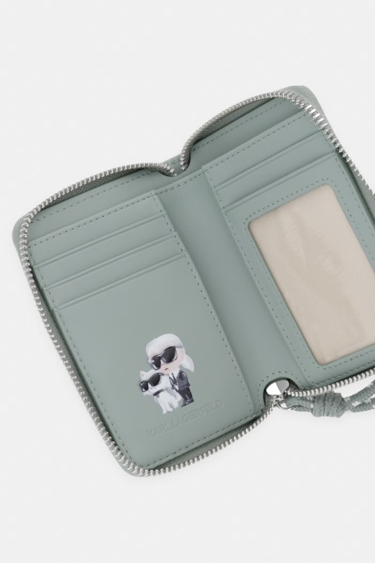 Akcesoria Karl Lagerfeld portfel damski IKON B2W32035 zielony
