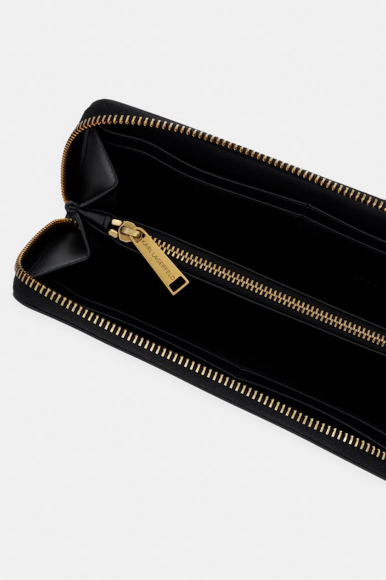 Akcesoria Karl Lagerfeld portfel damski skórzany K/AUTOGRAPH B2W32006 czarny