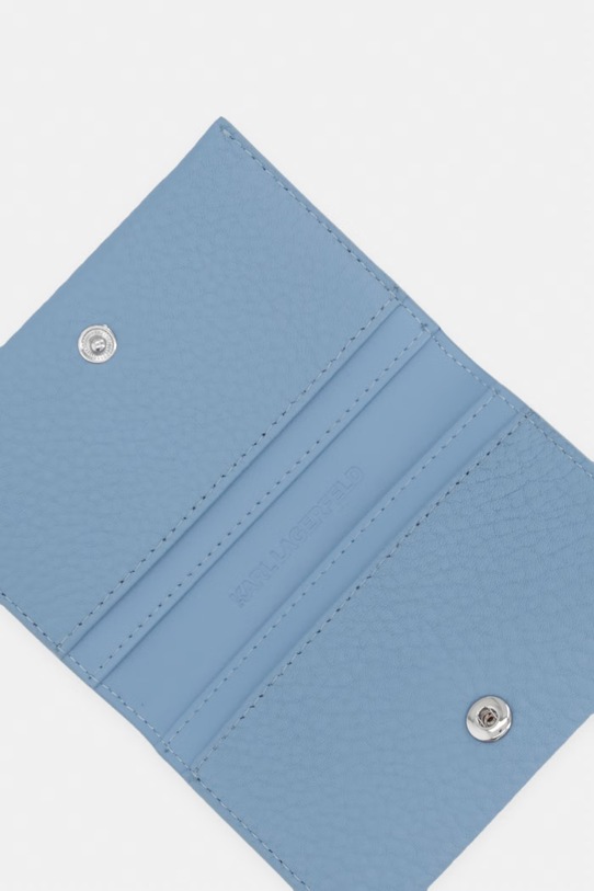 Akcesoria Karl Lagerfeld etui na karty damskie skórzane K/AUTOGRAPH B2W32064 niebieski