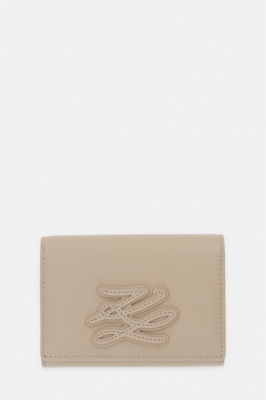 Karl Lagerfeld portfel damski K/AUTOGRAPH beżowy B2W32065