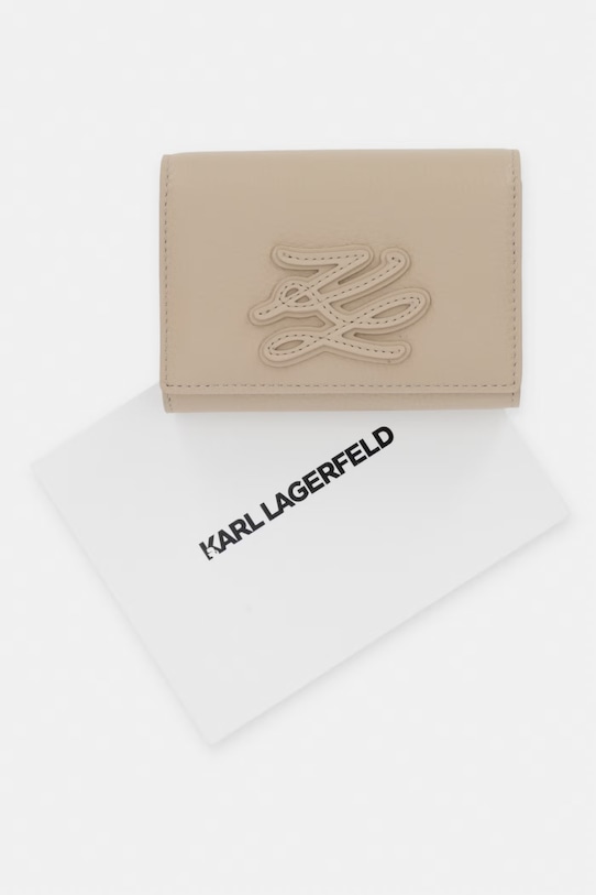 Karl Lagerfeld portfel damski K/AUTOGRAPH B2W32065 beżowy