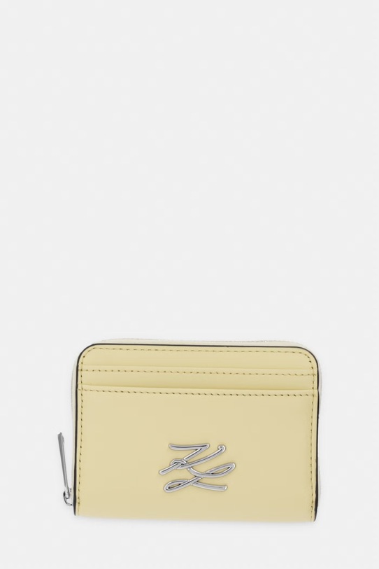 Karl Lagerfeld portfel damski skórzany K/AUTOGRAPH żółty B2W32005