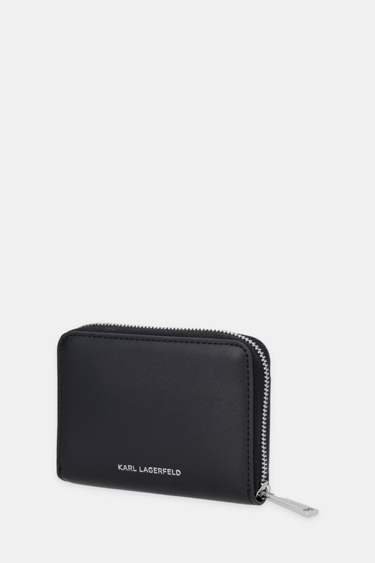 Karl Lagerfeld portfel damski skórzany K/AUTOGRAPH B2W32005 czarny SS26