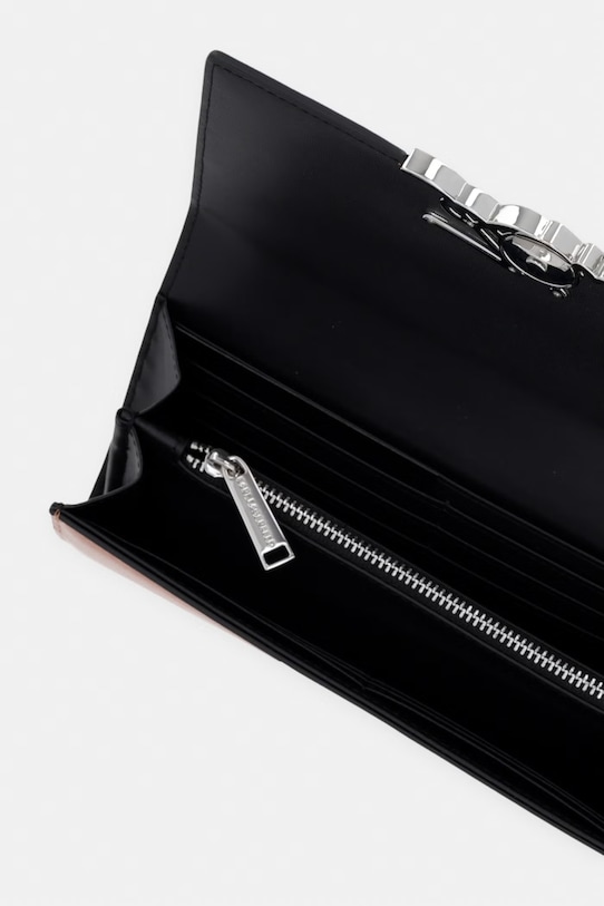 Akcesoria Karl Lagerfeld portfel damski skórzany K/SIGNATURE B2W32014 pomarańczowy