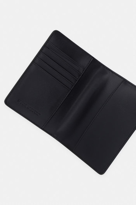 Akcesoria Karl Lagerfeld etui na paszport damskie skórzane K/SIGNATURE B2W32069 czarny