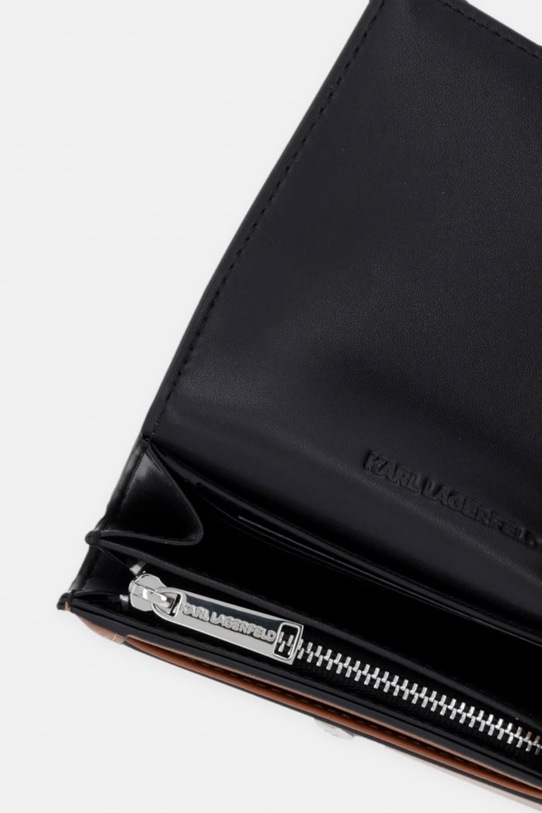 Akcesoria Karl Lagerfeld portfel damski z imitacji skóry K/VILLE B2W32018 brązowy