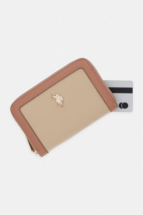 U.S. Polo Assn. portfel damski HOUSTON beżowy WEUHU6385WZC