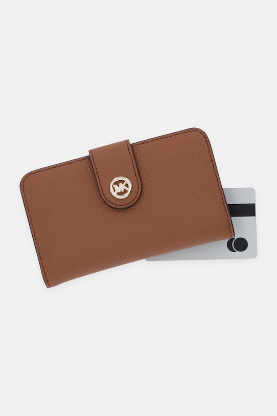 MICHAEL Michael Kors portfel skórzany brązowy 32S6G17F8L