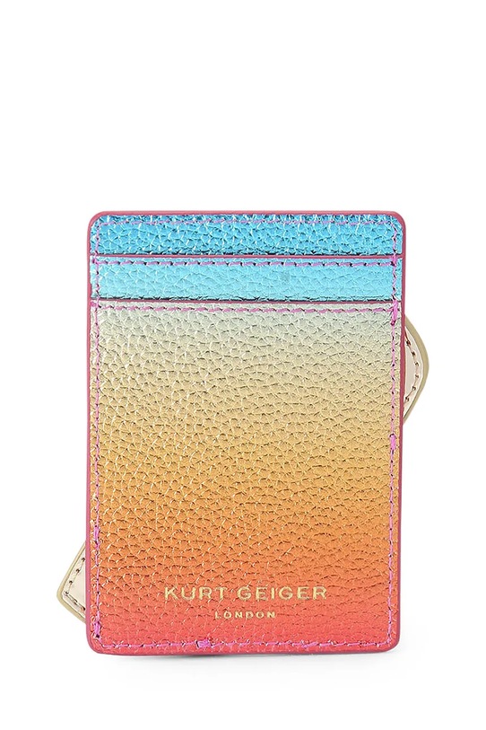 Doplnky Kurt Geiger London puzdro na karty dámske kožené 5605899019 viacfarebná