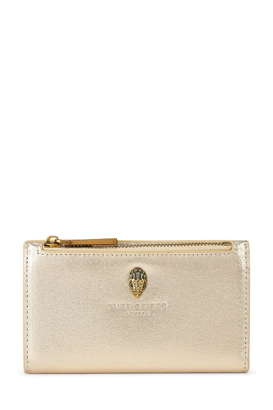 Kurt Geiger London portfel męski skórzany Shoreditch złoty 5053861109