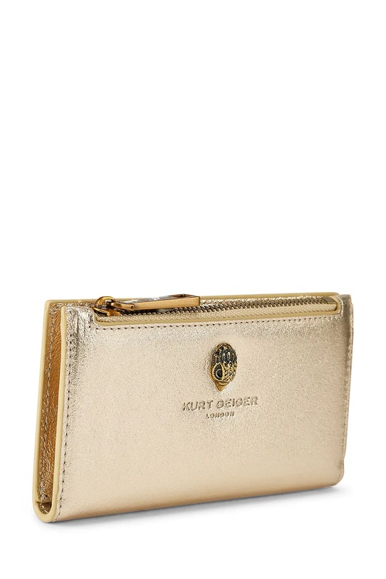Kurt Geiger London portfel męski skórzany Shoreditch 5053861109 złoty SS26