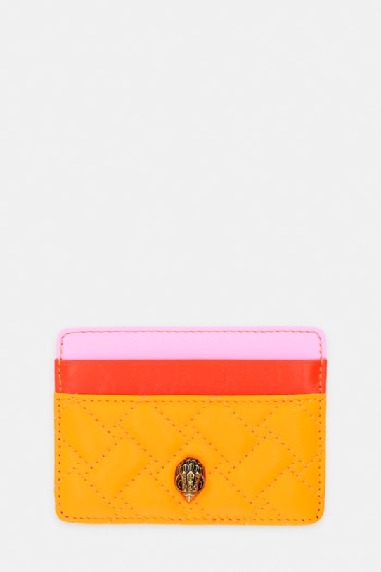 Kurt Geiger London etui na karty damskie skórzane Kensington pomarańczowy 5368157129