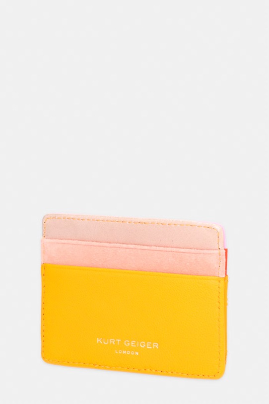 Kurt Geiger London etui na karty damskie skórzane Kensington 5368157129 pomarańczowy SS26