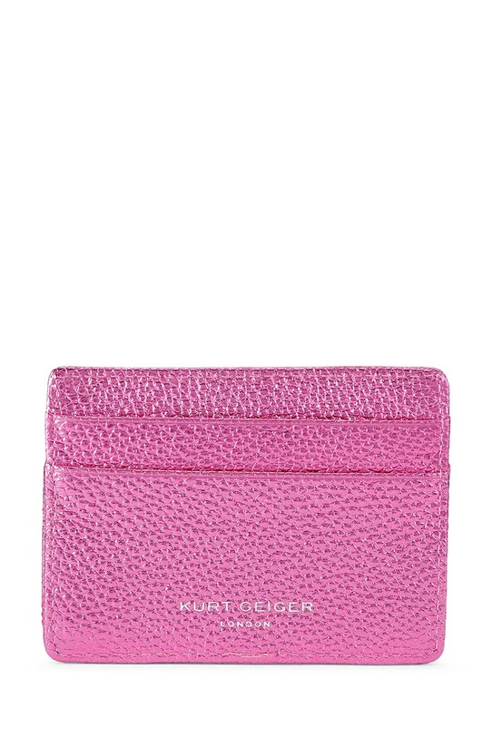 Akcesoria Kurt Geiger London etui na karty damskie skórzane Kensington 1274398109 różowy