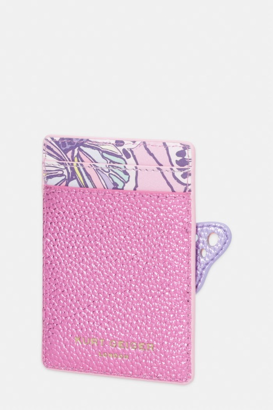 Kurt Geiger London etui na karty damskie skórzane 5605295019 różowy SS26