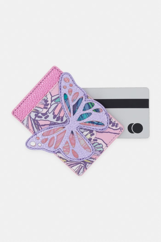 Akcesoria Kurt Geiger London etui na karty damskie skórzane 5605295019 różowy