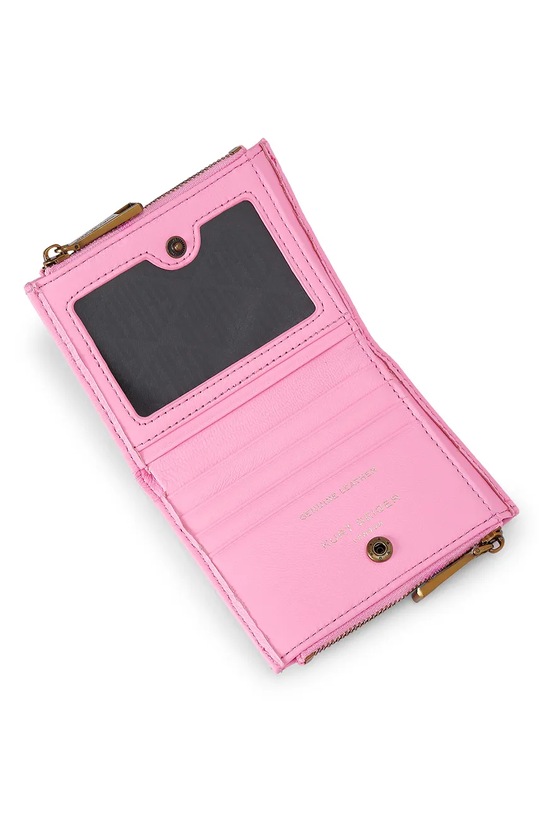 Kurt Geiger London etui na karty damskie skórzane Kensington różowy 4198798109
