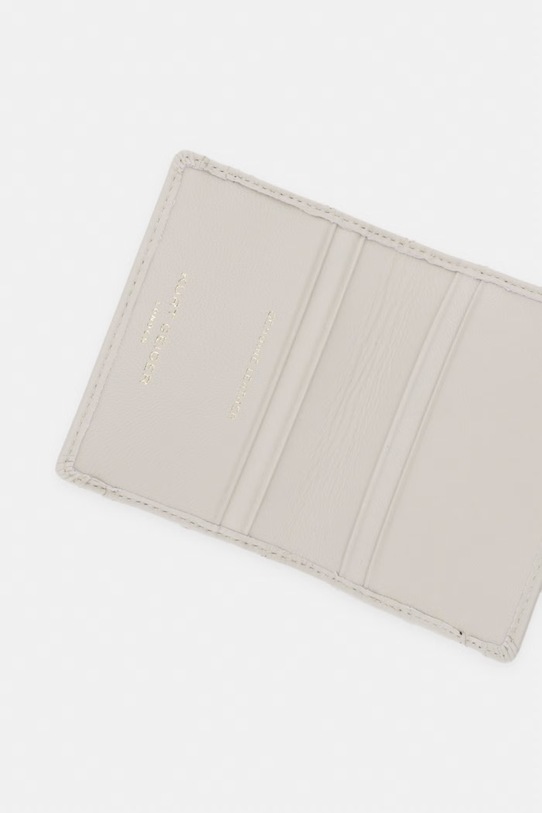 Akcesoria Kurt Geiger London etui na karty damskie skórzane Kensington 5018441109 beżowy