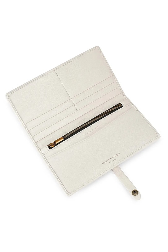 Kurt Geiger London portfel damski skórzany Kensington beżowy 5021841109