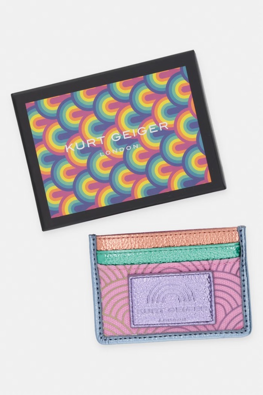 Kurt Geiger London etui na karty damskie Southbank różowy 5366198609