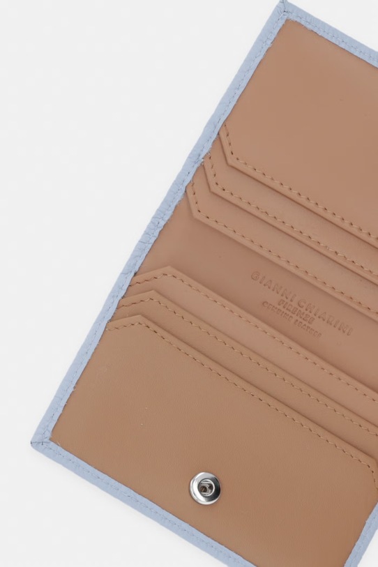 Akcesoria Gianni Chiarini etui na karty damskie skórzane PF.5039.TKL niebieski