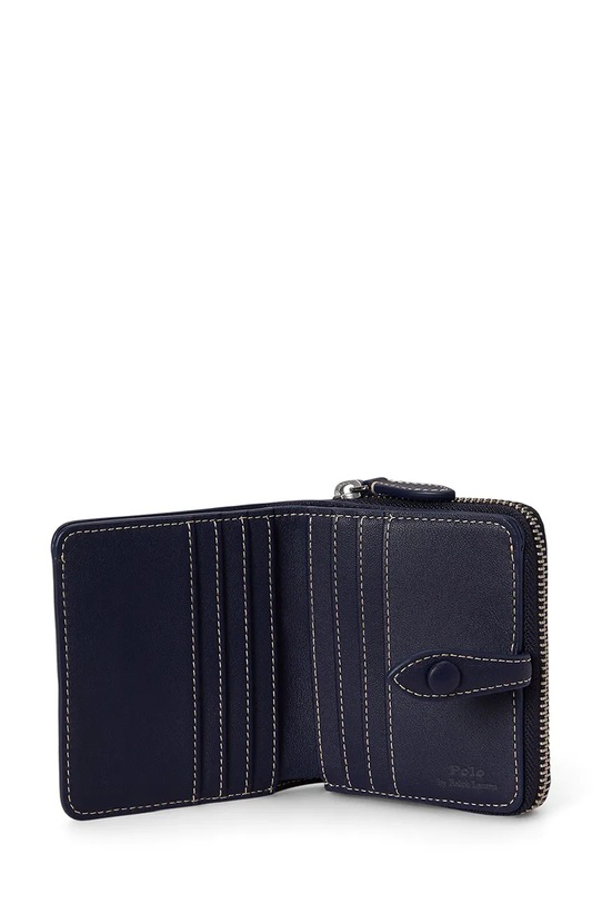 Akcesoria Polo Ralph Lauren portfel damski skórzany 427P10990 granatowy