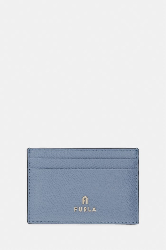 Furla etui na karty damskie skórzane Camelia niebieski WP00305.ARE000.2495S