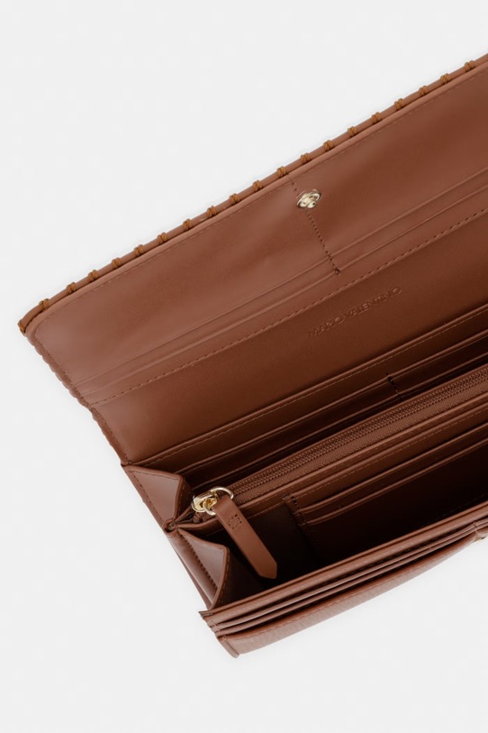 Akcesoria Valentino Bags portfel damski z imitacji skóry ALEKSANDRA VPS9W9113 brązowy