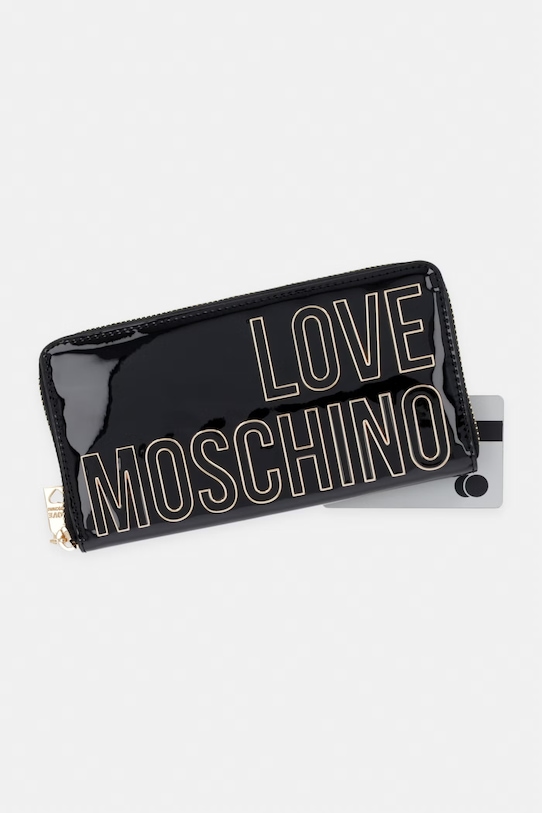 Love Moschino portfel damski z imitacji skóry czarny JC5513PP0OKE0000