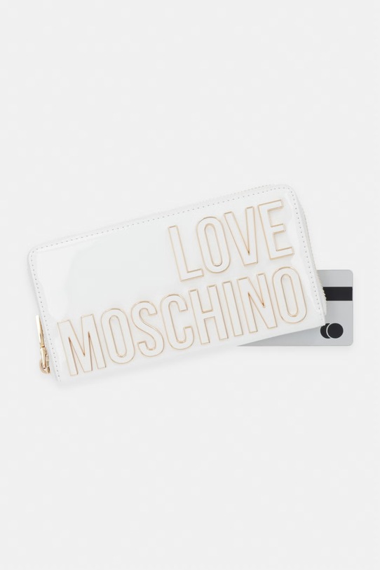 Love Moschino portfel damski z imitacji skóry biały JC5513PP0OKE0100