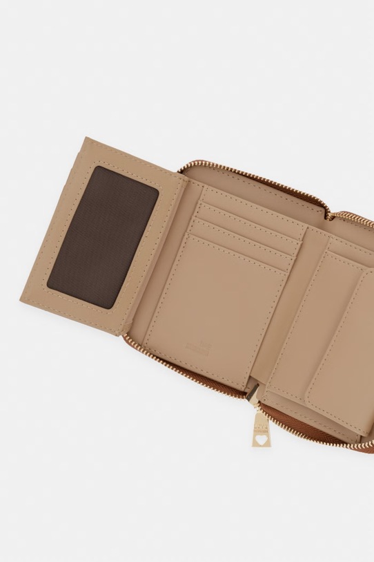 Love Moschino portfel damski z imitacji skóry brązowy JC5613PP0OKD0200