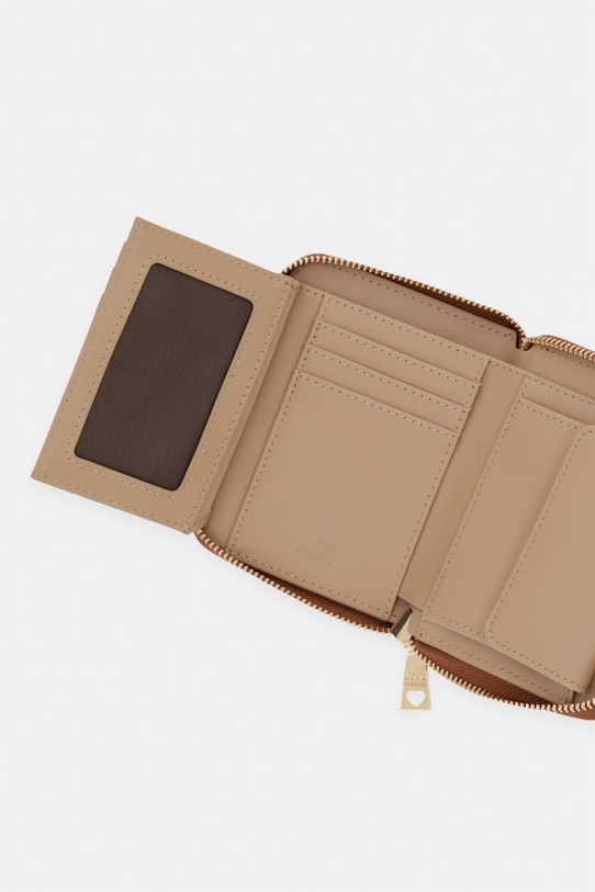 Love Moschino portfel damski z imitacji skóry brązowy JC5613PP0OKD0200