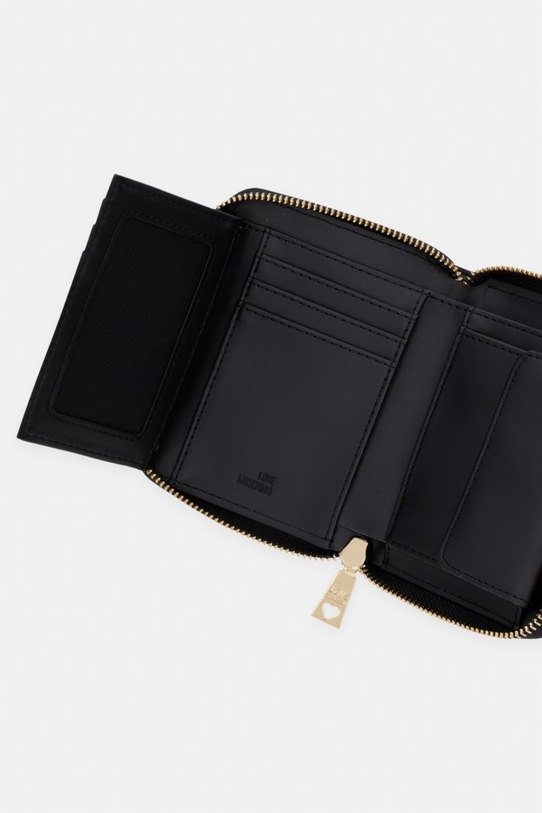Love Moschino portfel damski z imitacji skóry czarny JC5641PP0OLC0000