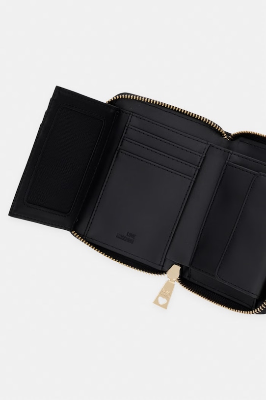 Love Moschino portfel damski z imitacji skóry czarny JC5641PP0OLC0000