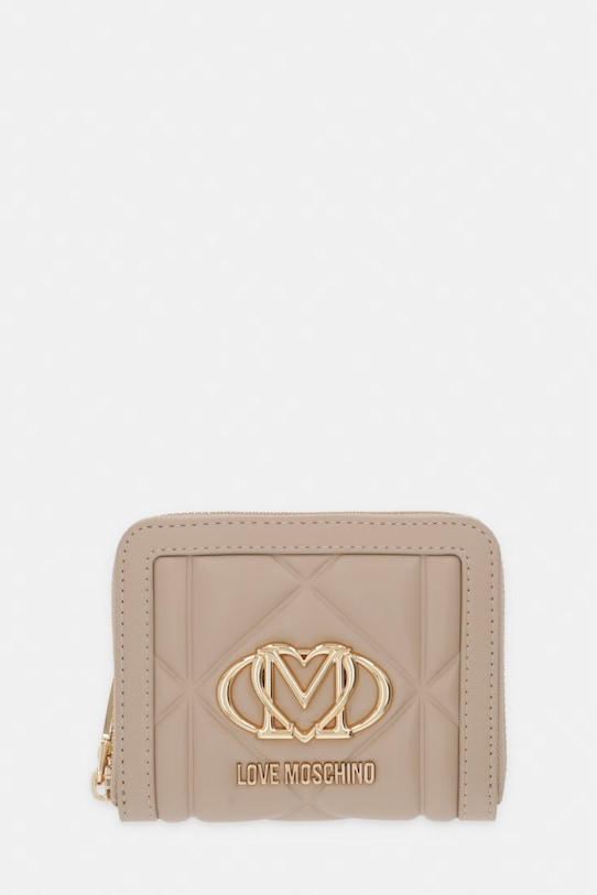 Love Moschino portfel damski z imitacji skóry beżowy JC5641PP0OLC0209